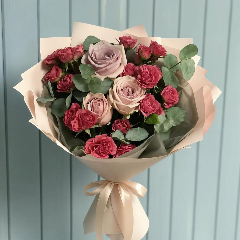 Букет цветов из: Гвоздики и Розы в Шестаково