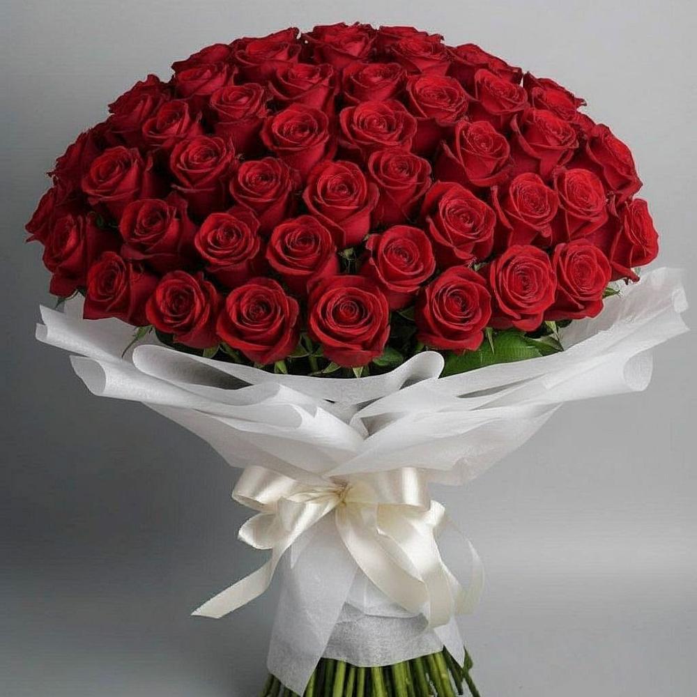 Букет 101 Красная роза Блэк Мэджик в Шестаково