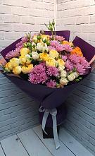Букет цветов из:  Хризантемы и Розы в Шестаково