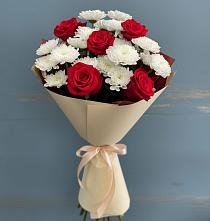 Букет цветов из:  Розы и Хризантемы #REPLACE_PRED# Шестаково