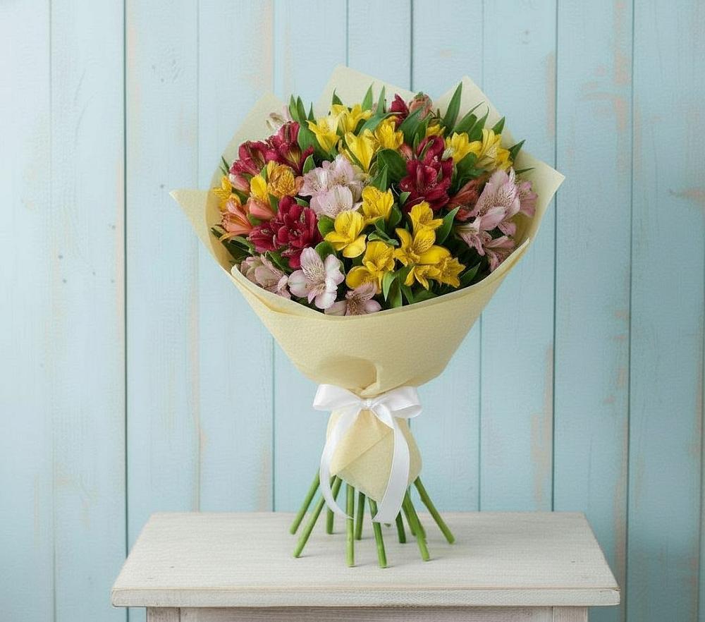 Букет цветов из: Альстромерии в Шестаково