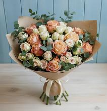 Букет цветов из:  Альстромерии и Розы в Шестаково