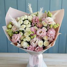 Букет цветов из:  Альстромерии и Розы в Шестаково